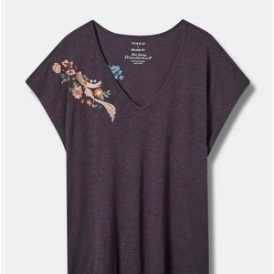 Torrid Embroidered Relaxed Fit Tee